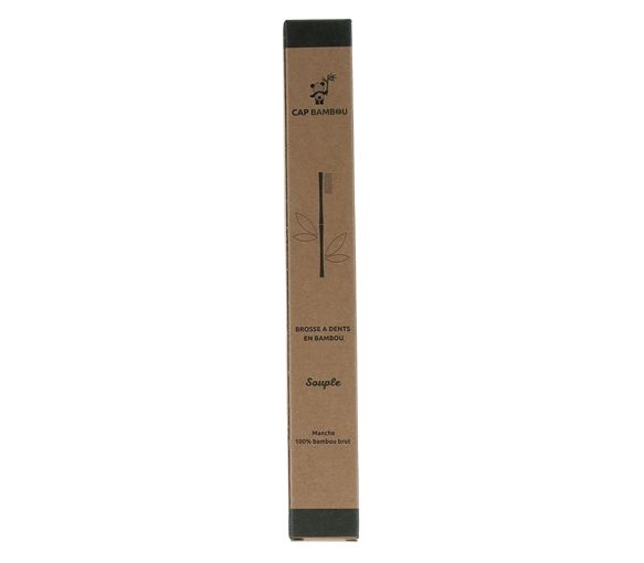 Brosse à dents adulte en bambou souple Cap Bambou - une brosse à dents