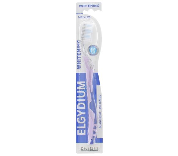 Brosse à dents medium blancheur Elgydium - une brosse à dents medium