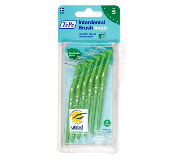 Brossettes interdentaires angle taille 5 (0,8mm) TePe - 6 brossettes - image 1