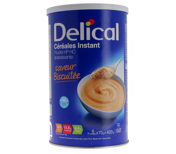 Céréales Instant saveur biscuitée Delical - pot de 420g - image 1