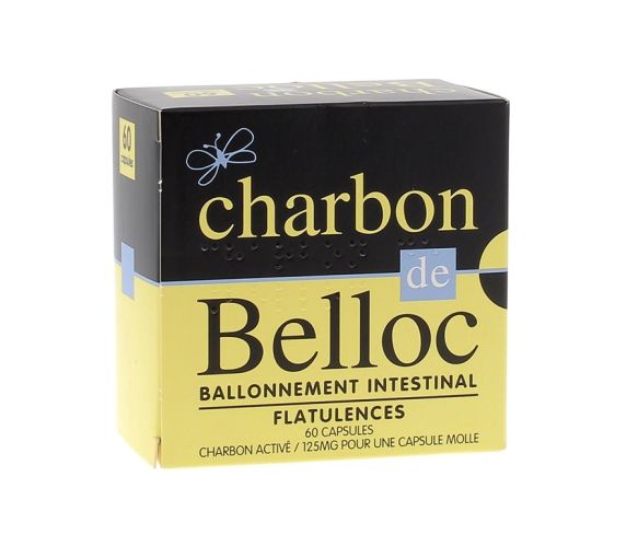 Charbon de Belloc 125mg - 60 capsules molles