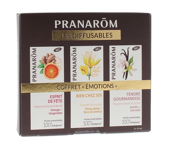 Coffret Emotions Les Diffusables Pranarom - coffret de 3 flacons de 10ml
