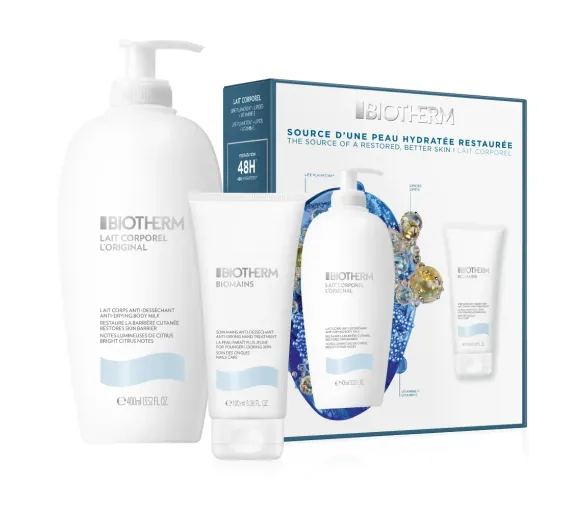 Coffret peau hydratée restaurée hydratation corps et mains Biotherm - coffret de 2 produits - image 1