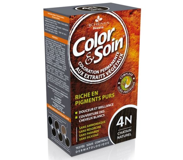 Color & soin coloration permanente chatain naturel 4N Les 3 chênes - 1 kit