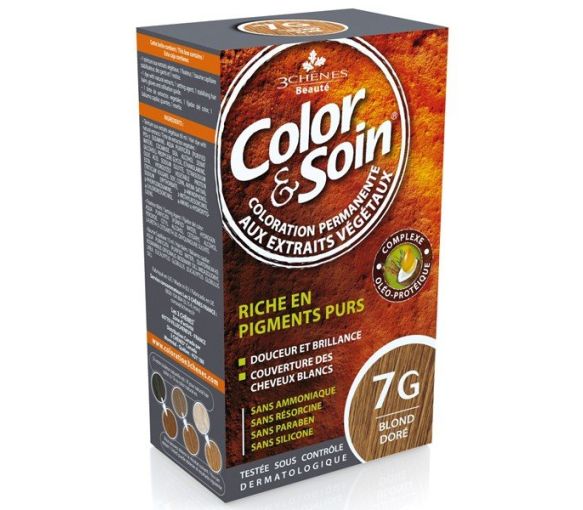 Color & soin coloration permanente Blond doré 7G Les 3 chênes - 1 kit