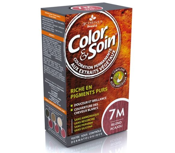 Color & soin coloration permanente Blond acajou 7M Les 3 chênes - 1 kit