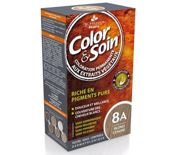Color & soin coloration permanente Blond cendré 8A Les 3 chênes - 1 kit