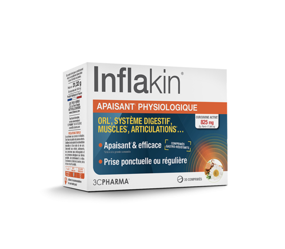 Inflakin apaisant physiologique 3C Pharma - boite de 30 comprimés
