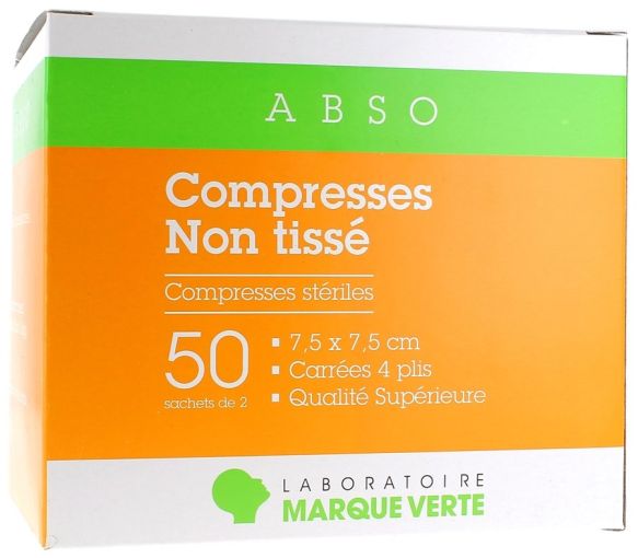 Compresses stériles non tissé Marque Verte - image 1