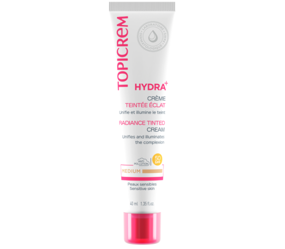 Hydra+ Crème teintée éclat Médium SPF 50 Topicrem - tube de 40 ml - image 1
