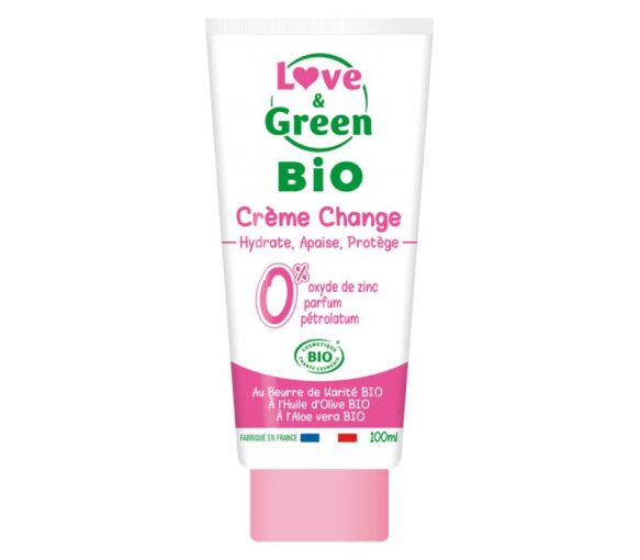 Crème change bio Love&Green - tube de 100ml
