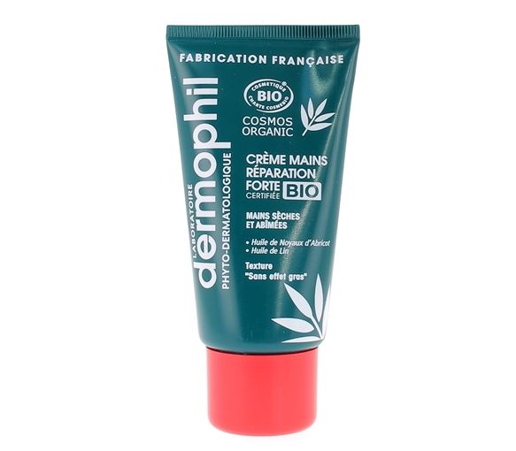 Crème mains réparation forte bio Dermophil Indien - tube de 75ml