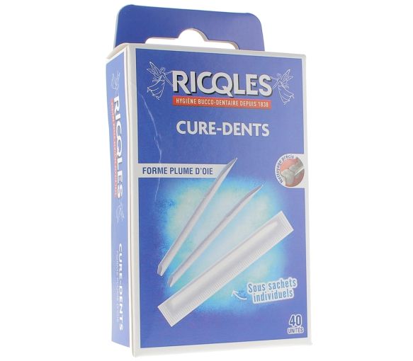 Cure-dents forme plus d'oie Ricqles - 40 unités