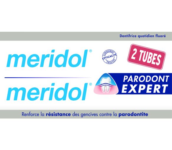 Dentifrice Parodont Expert Meridol - lot de 2 tubes de 75 ml