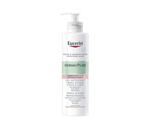 Dermopure gel nettoyant triple action Eucerin - flacon-pompe de 500ml - image 1