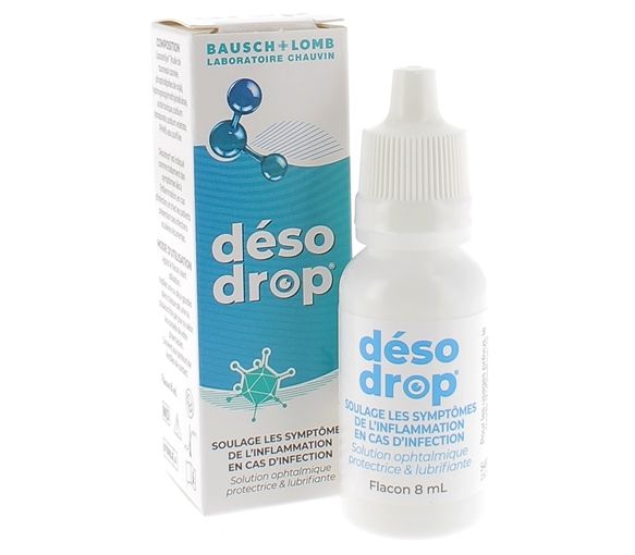 Desodrop Collyre solution ophtalmique protectrice et lubrifiante Bausch & Lomb - flacon de 8ml