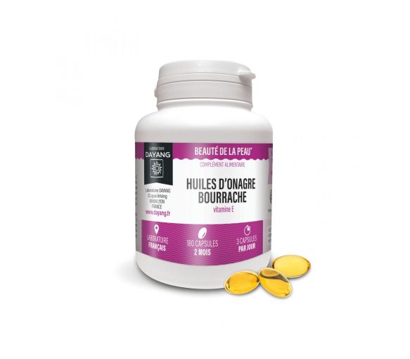 Duo au féminin onagre/bourrache Dayang - boîte de 180 capsules