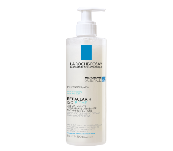 Effaclar H Iso-biome Crème lavante hydratante apaisante anti-imperfections La Roche-Posay - flacon-pompe de 390ml - image 1