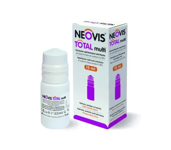 Neovis total multi Émulsion ophtalmique lubrifiante Horus pharma - flacon de 15 ml