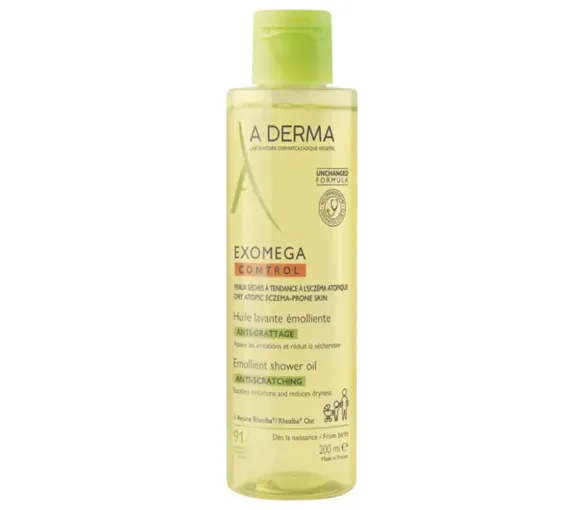 Exomega Control Huile lavante émolliente anti-grattage A-derma - flacon de 200 ml - image 1
