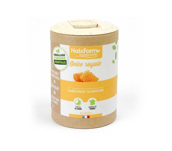 Gelée royale Ecoresponsable Nat&Form - boite de 60 gélules - image 1