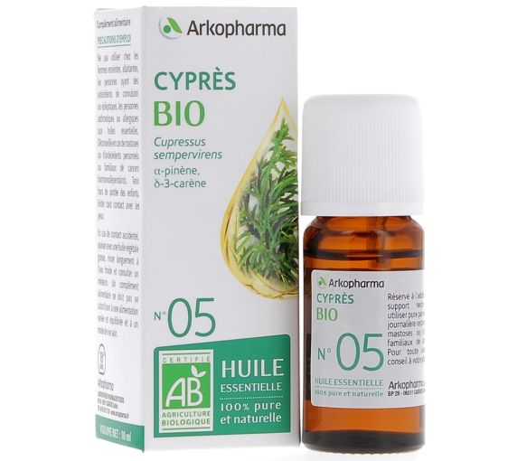 Huile Essentielle Cyprès Bio n°05 Arkopharma - flacon de 10 ml