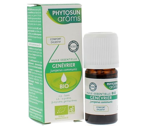 Huile essentielle Genévrier BIO Phytosun Arôms - Flacon de 5 ml