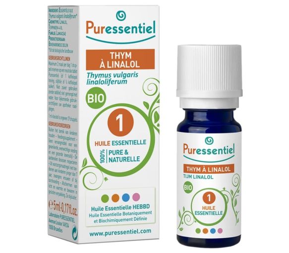 Huile essentielle bio thym à linalol Puressentiel - flacon de 5 ml
