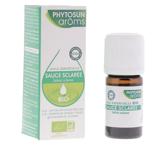 Huile essentielle de sauge sclarée Bio Phytosun arôms - flacon de 5 ml