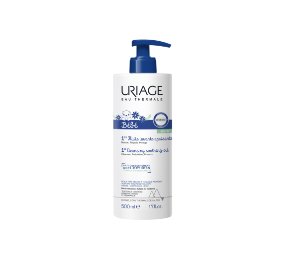 Huile lavante apaisante bébé Uriage - flacon pompe 500 ml - image 1