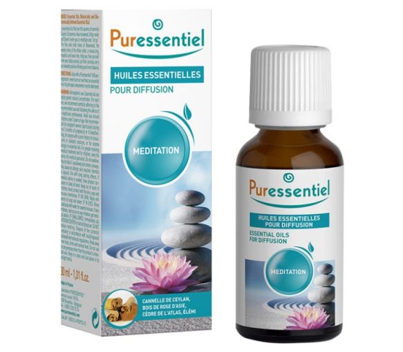 Huiles essentielles Meditation pour diffusion Puressentiel - flacon de 30 ml