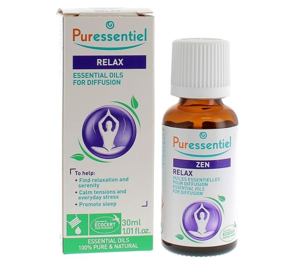 Huiles essentielles Zen pour diffusion Puressentiel - flacon de 30 ml