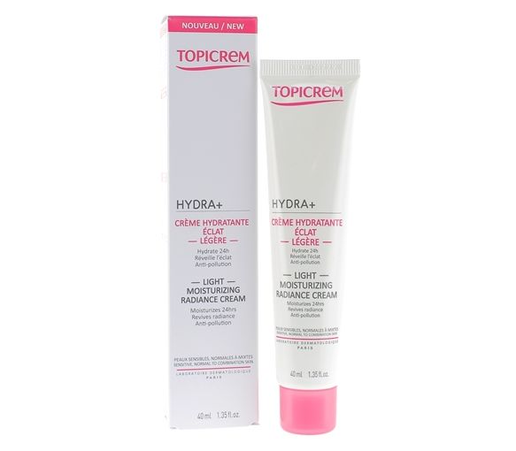 Hydra+ Crème hydratante éclat légère Topicrem - tube de 40 ml - image 1