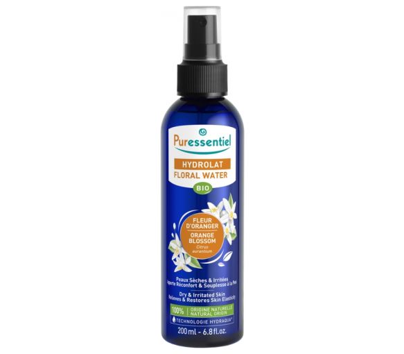 Hydrolat eau florale fleur d'oranger bio Puressentiel - spray de 200 ml