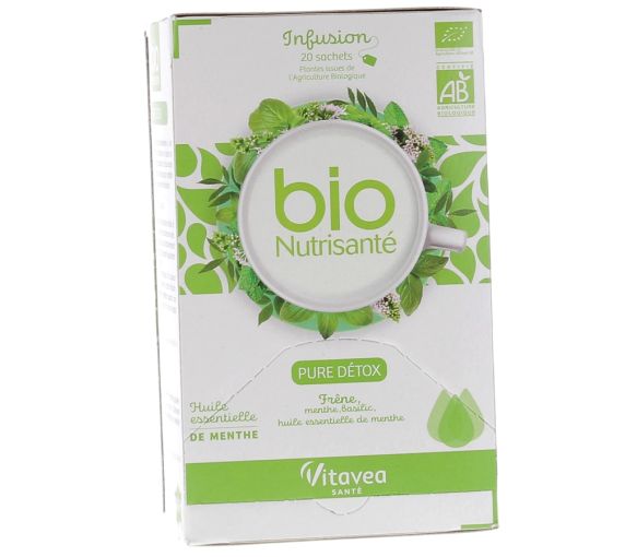 Infusion Pure Détox Nutrisanté - boîte de 20 sachets