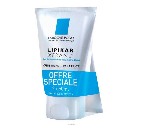 Lipikar xerand crème mains réparatrice La Roche-Posay - lot de 2 tubes de 50 ml - image 1