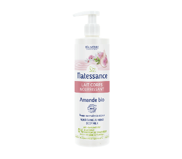 Lait corps nourrissant amande bio Natessance - flacon-pompe de 400ml