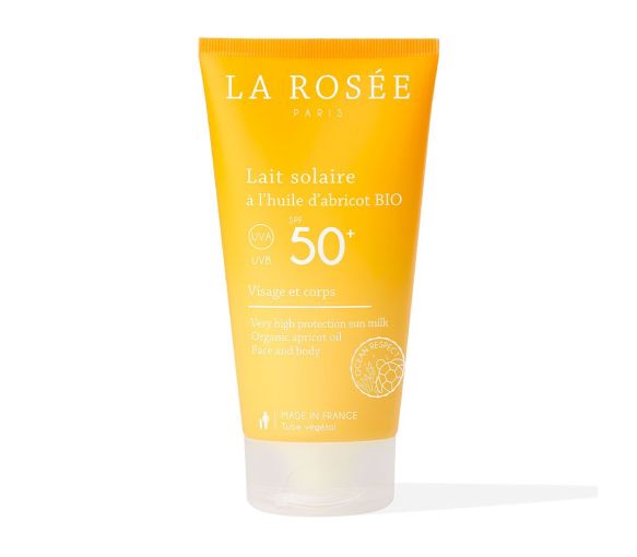 Lait solaire SPF50+ à l'huile d'abricot bio La Rosée - tube de 150ml