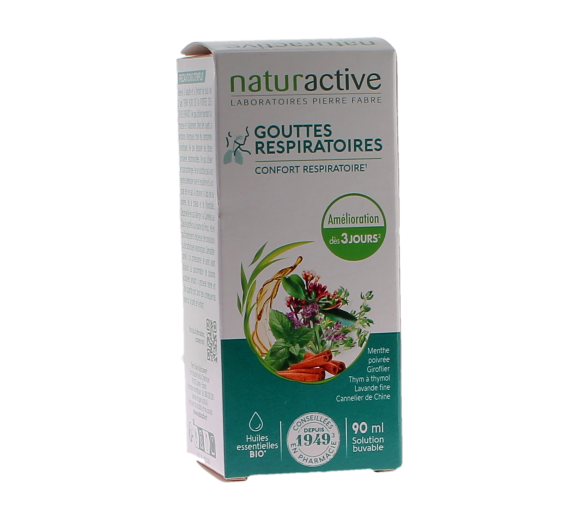 Gouttes respiratoires Naturactive - flacon de 90 ml - image 1