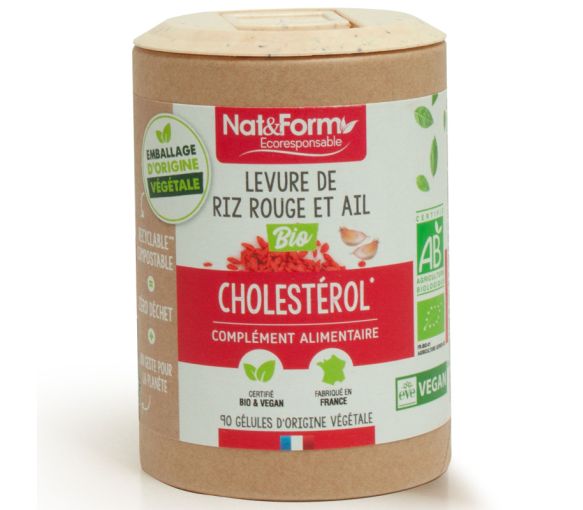 Levure de riz rouge Ail bio Ecoresponsable Nat&Form - boîte de 200 gélules - image 1