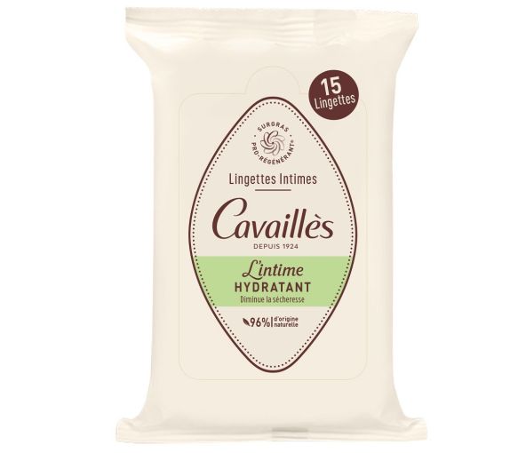 Lingettes intimes hydratantes spécial sécheresse Rogé Cavaillès - paquet de 15 lingettes
