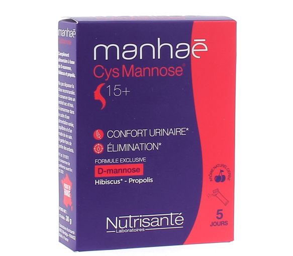 Manhaé Cys Mannose Nutrisanté - 10 sticks de 30 g