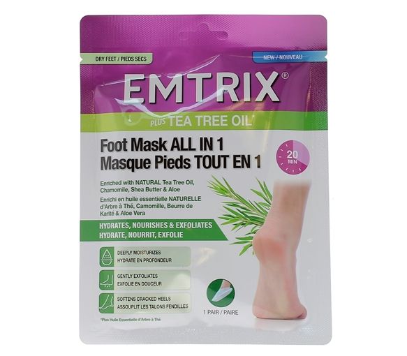Masque pieds tout en un Emtrix - sachet de 1 paire