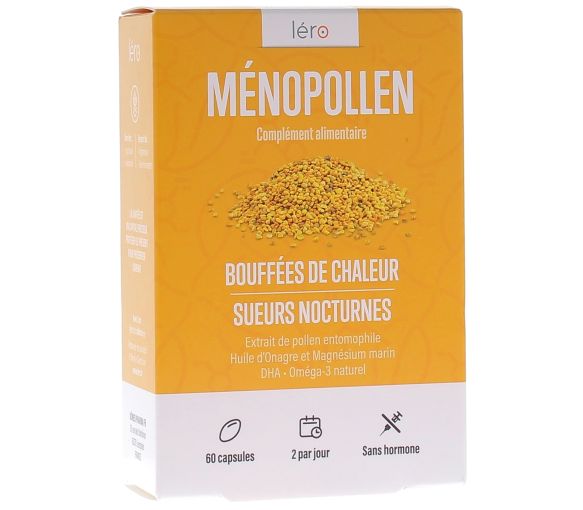 MénoPollen bouffées de chaleurs & sueurs nocturnes Léro - boîte de 60 capsules - image 1