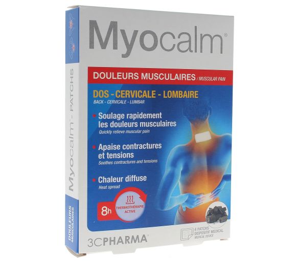 Myocalm Douleurs musculaires 3C Pharma - boîte de 4 patchs - image 1