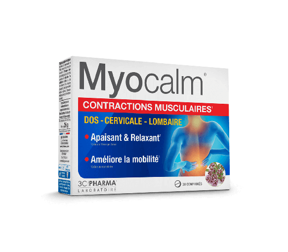 Myocalm contractions musculaires 3C Pharma - boîte de 30 comprimés
