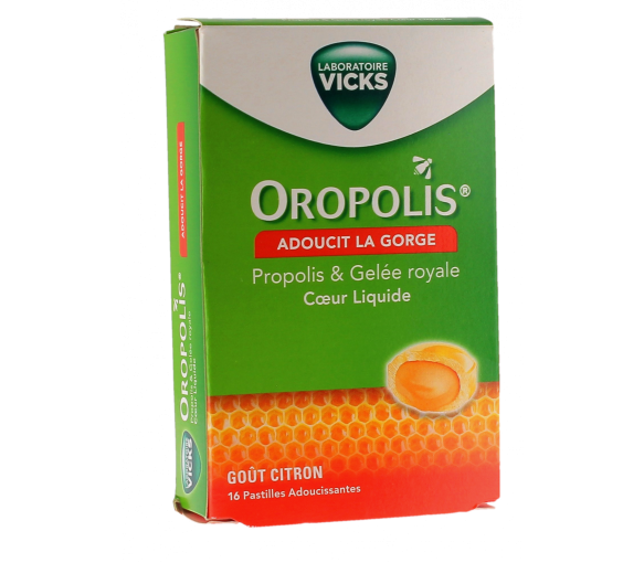 Oropolis coeur liquide goût citron Vicks - boîte de 16 pastilles - image 1