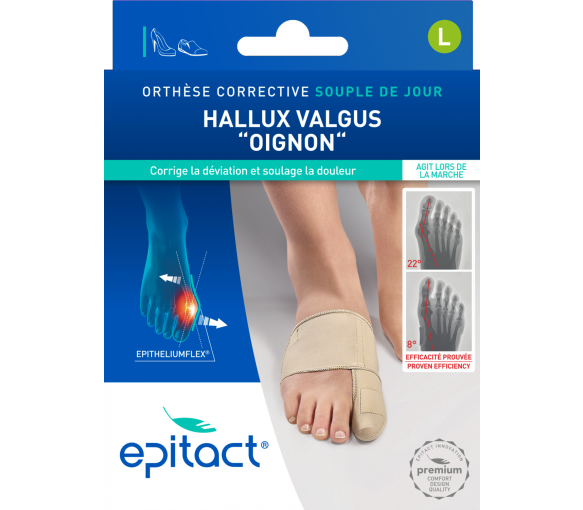 Orthèse corrective Hallux Valgus taille L souple de jour Epitact - 1 unité