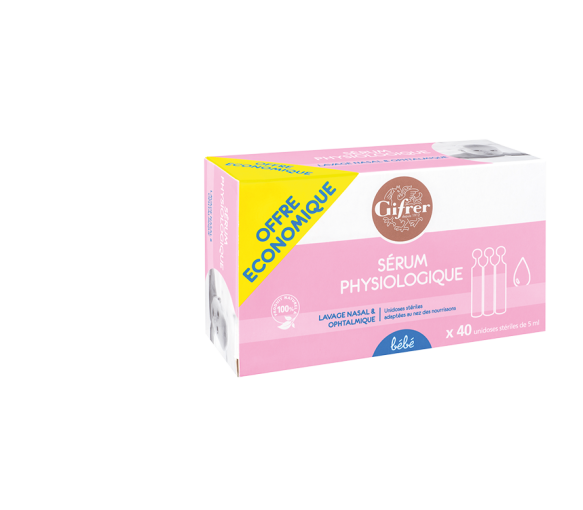 Physiologica sérum physiologique Gifrer - boite de 40 unidoses