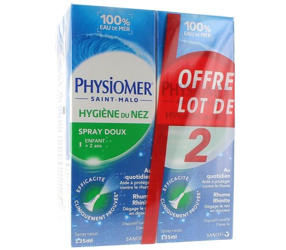 Physiomer hygiène du nez - lot de 2 spray de 135 ml